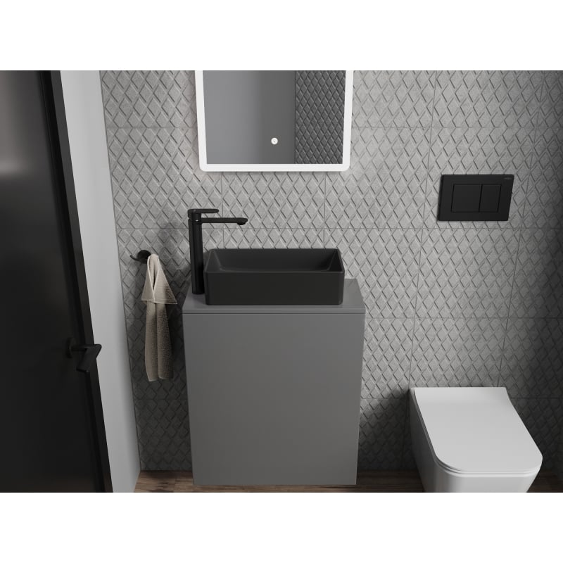 Mexen Nadia pöytäpäällinen pesuallas 46 x 23 cm, musta matta - 21614685