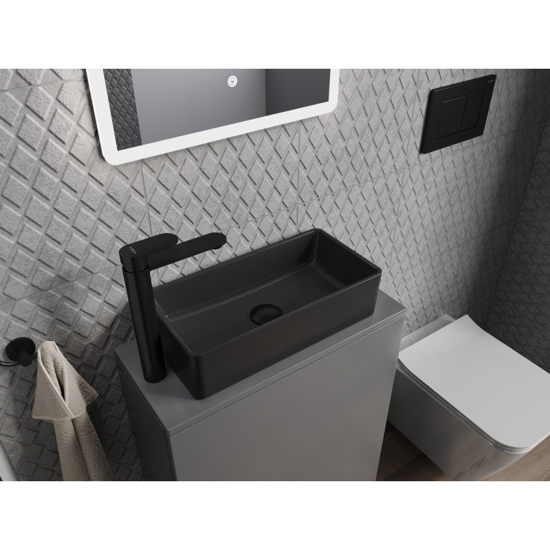 Mexen Nadia countertop sink 46 x 23 cm, matte black - 21614685