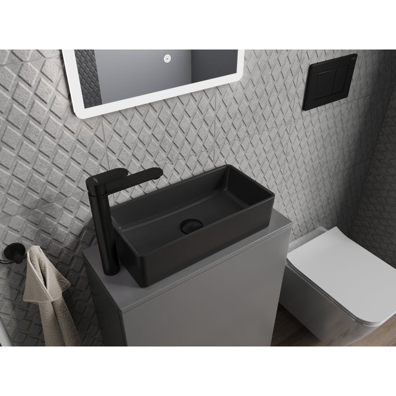 Mexen Nadia pöytäpäällinen pesuallas 46 x 23 cm, musta matta - 21614685