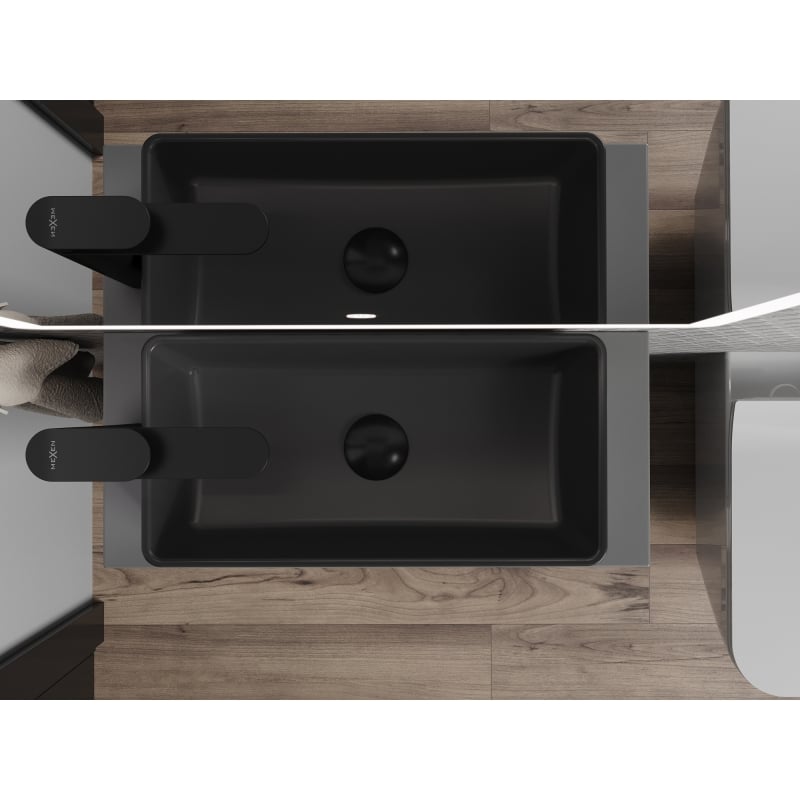 Mexen Nadia lavabo sur plan 46 x 23 cm, noir mat - 21614685