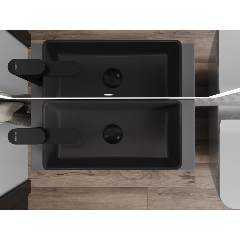 Mexen Nadia virsmas izlietne 46 x 23 cm, melns mats - 21614685