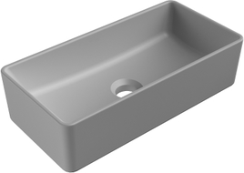 Mexen Nadia 46 x 23 cm countertop washbasin, light gray matte - 21614661