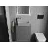 Mexen Nadia 46 x 23 cm countertop washbasin, light gray matte - 21614661