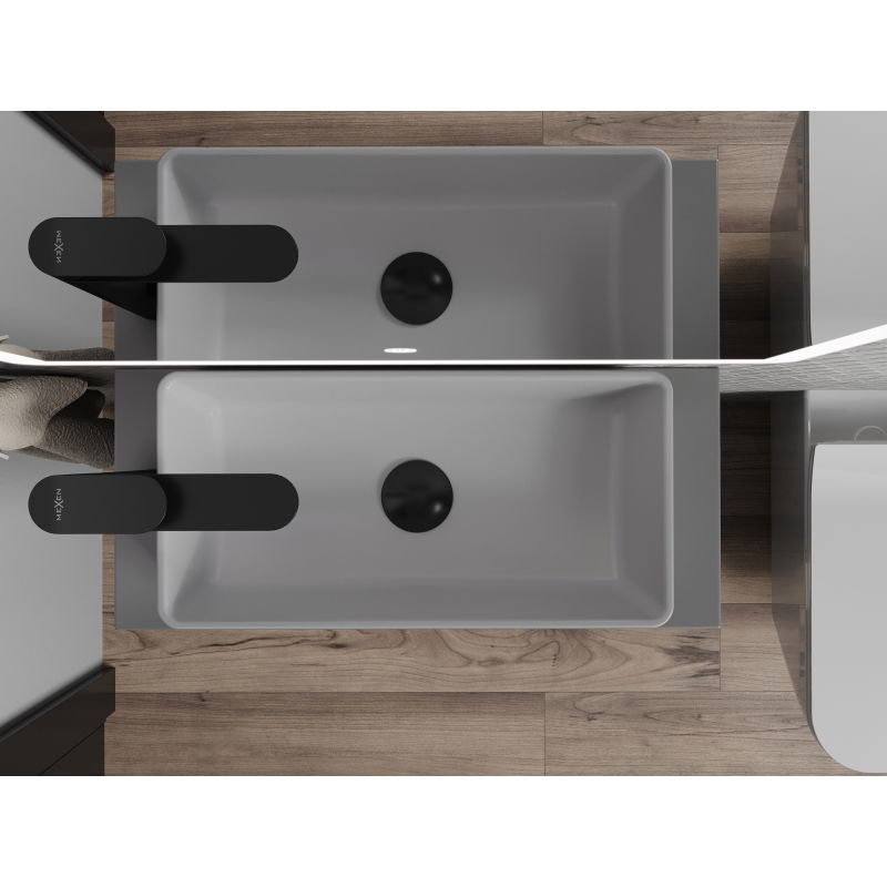 Mexen Nadia lavabo da appoggio 46 x 23 cm, grigio chiaro opaco - 21614661
