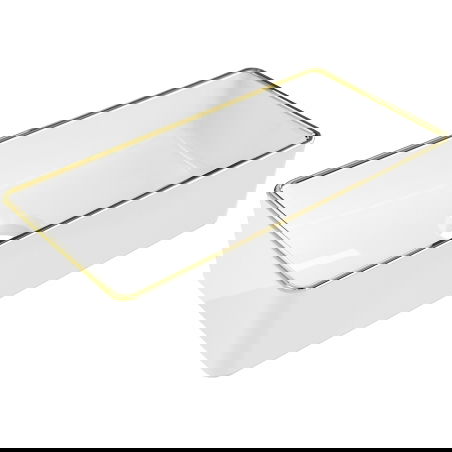 Mexen Nadia Countertop Spullsteen 46 x 23 cm, wäiss/goldene Kant - 21614605