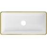 Mexen Nadia countertop washbasin 46 x 23 cm, white/gold rim - 21614605