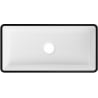 Mexen Nadia lavabo da appoggio 46 x 23 cm, bianco/nero bordo - 21614607