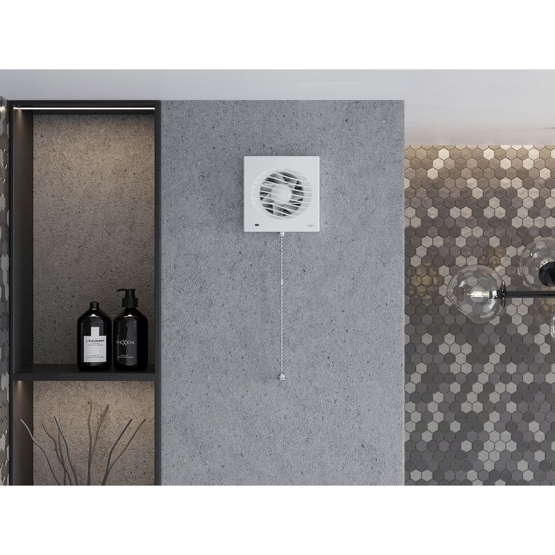 Mexen DXS 100 Badezimmerlüfter, Zugschalter, weiß - W9603-100K-00