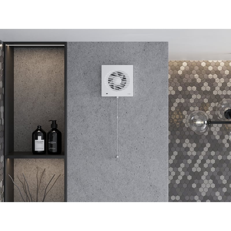 Mexen DXS 120 bathroom fan, pull switch, white - W9603-125K-00
