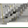 Mexen Lima faltbare Duschabtrennung 70 cm, transparent, gold - 856-070-000-50-00