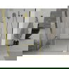 Mexen Lima opklapbare douchedeur 80 cm, transparant, goud - 856-080-000-50-00