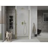 Mexen Lima drzwi prysznicowe składane 90 cm, transparent, złote - 856-090-000-50-00