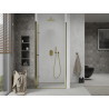 Mexen Lima folding shower door 100 cm, transparent, gold - 856-100-000-50-00