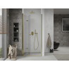 Mexen Lima folding shower door 100 cm, transparent, gold - 856-100-000-50-00