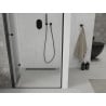 Mexen Lima inklapbare douchedeur 70 cm, transparant, zwart - 856-070-000-70-00