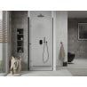 Mexen Lima folding shower door 80 cm, transparent, black - 856-080-000-70-00