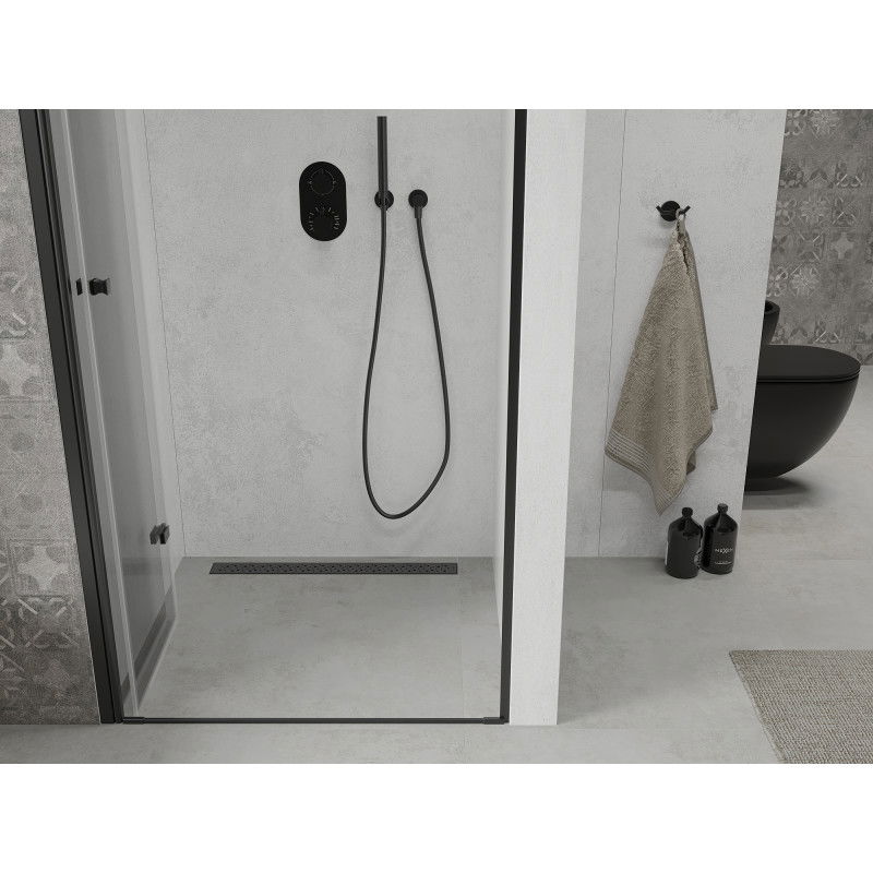 Mexen Lima porte de douche pliable 80 cm, transparent, noir - 856-080-000-70-00
