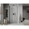 Mexen Lima folding shower door 80 cm, transparent, black - 856-080-000-70-00