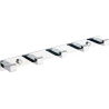 Mexen handdoekhaak met vijf houders, chroom - 709265-00