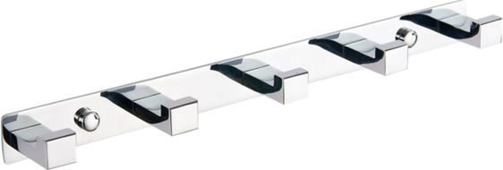 Mexen Handduchshaken mat fënnef Halen, Chrom - 709265-00