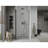 Mexen Lima puerta plegable de ducha 90 cm, transparente, negra - 856-090-000-70-00