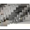 Mexen Lima vouwwanden deur 100 cm, transparant, zwart - 856-100-000-70-00
