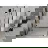 Mexen Lima vouwwanden deur 100 cm, transparant, zwart - 856-100-000-70-00