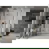 Mexen Lima vouwwanden deur 100 cm, transparant, zwart - 856-100-000-70-00