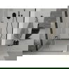Mexen Lima vouwwanden deur 100 cm, transparant, zwart - 856-100-000-70-00