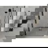 Mexen Lima vouwwanden deur 100 cm, transparant, zwart - 856-100-000-70-00