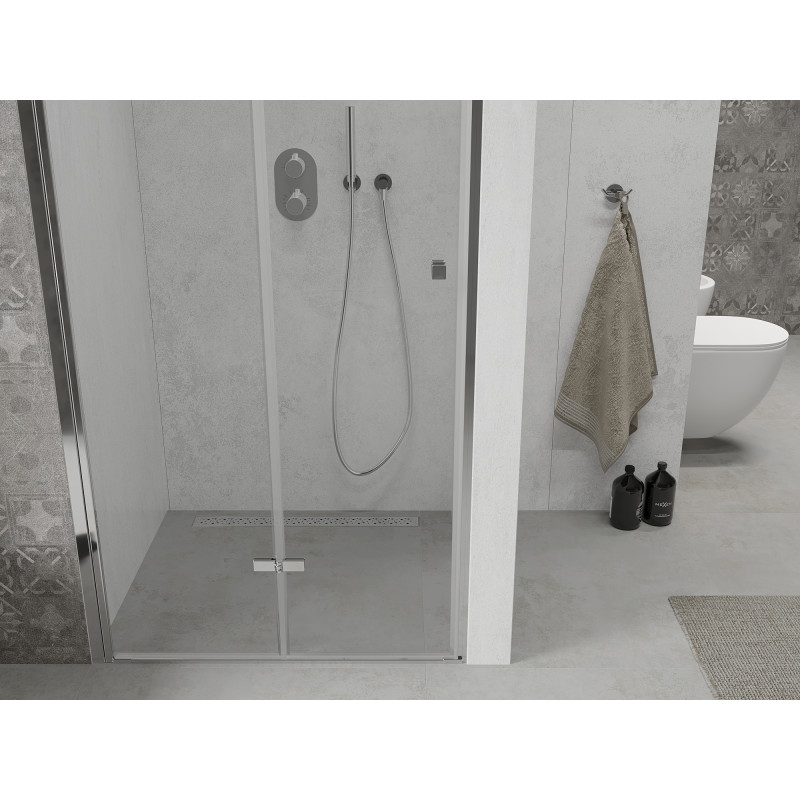 Mexen Lima puerta de ducha plegable 80 cm, transparente, cromo - 856-080-000-01-00
