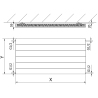 Mexen Line CL11 plaadiga radiaator 400 x 800 mm, külgühendus, 444 W, antratsiit - W411L-040-080-66