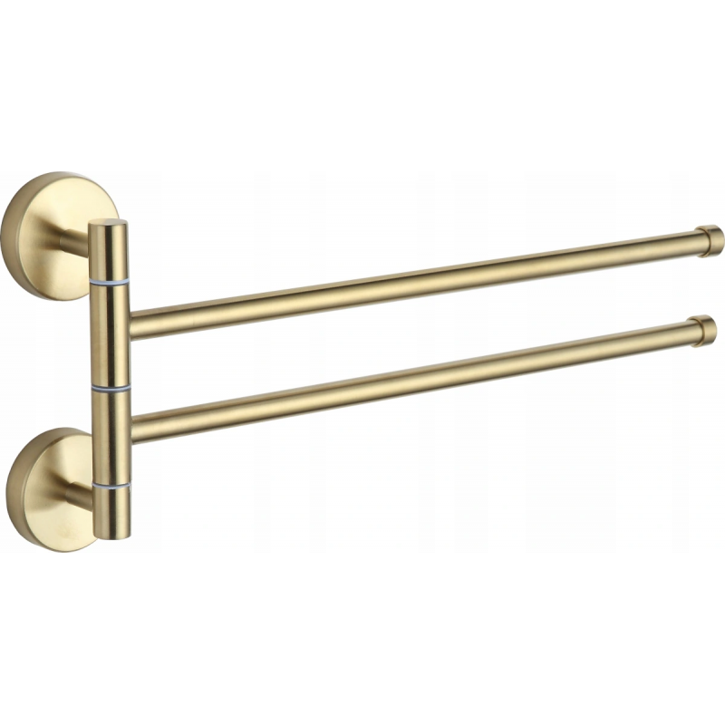 Mexen doble toallero giratorio, dorado - 7039242-50