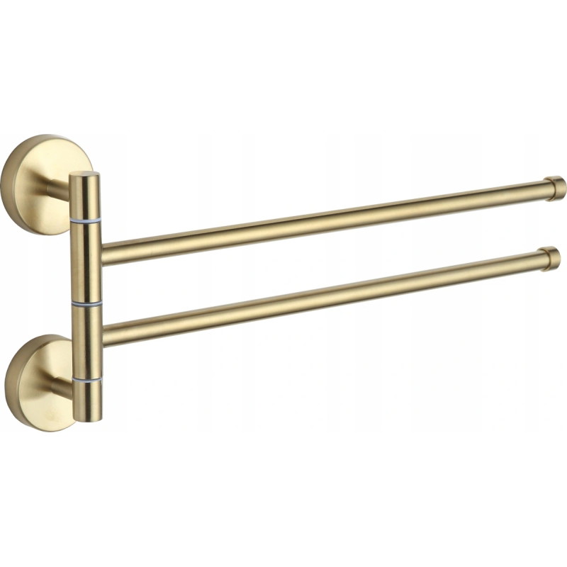 Mexen double swivel towel rack, gold - 7039242-50