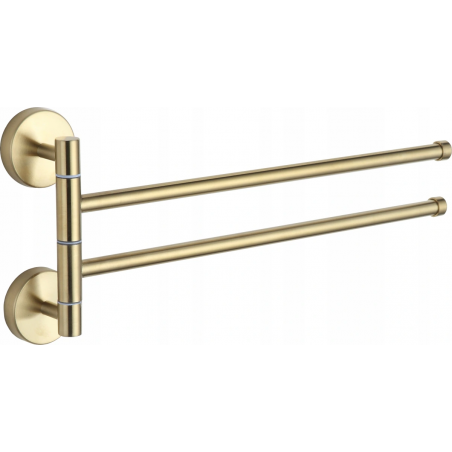Mexen double porte-serviettes pivotant, doré - 7039242-50