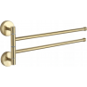 Mexen double swivel towel rack, gold - 7039242-50