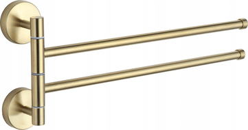 Mexen double swivel towel rack, gold - 7039242-50