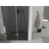 Mexen Lima folding shower doors 120 cm, graphite, chrome - 856-120-000-01-40