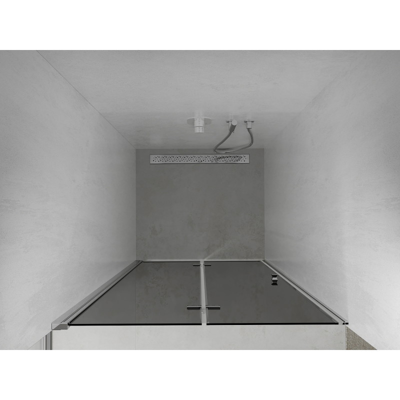 Mexen Lima folding shower doors 120 cm, graphite, chrome - 856-120-000-01-40