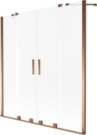 Mexen Velar Duo vanniekraan kahepoolne liuguv 140 x 150 cm, härmatis, roosakaskuld - 896-140-000-32-60