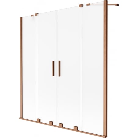 Mexen Velar Duo vannisein 2-osaline lükand 140 x 150 cm, matt, harjatud vask - 896-140-000-32-65