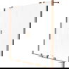 Mexen Velar Duo Badewannenfaltwand 2-teilig verschiebbar 140 x 150 cm, matt, gebürstetes Kupfer - 896-140-000-32-65