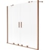 Mexen Velar Duo vannisein 2-osaline lükand 140 x 150 cm, matt, harjatud vask - 896-140-000-32-65