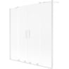 Mexen Velar Duo 2-panel retractable bath screen 160 x 150 cm, frosted, white - 896-160-000-32-20
