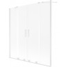 Mexen Velar Duo kahe tiivaga vanniseina 160 x 150 cm, härmas, valge - 896-160-000-32-20
