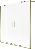 Mexen Velar Duo paroi de baignoire pliante 2 volets 160 x 150 cm, givre, doré - 896-160-000-32-50
