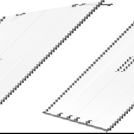 Mexen Velar Duo 2-flügelige, verschiebbare Badewannenwand 160 x 150 cm, matt, gebürstetes Gun Gray - 896-160-000-32-66
