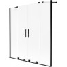 Mexen Velar Duo vanniavaheline ekraan, 2 tiibadega lükanduks, 160 x 150 cm, härmas, must - 896-160-000-32-70