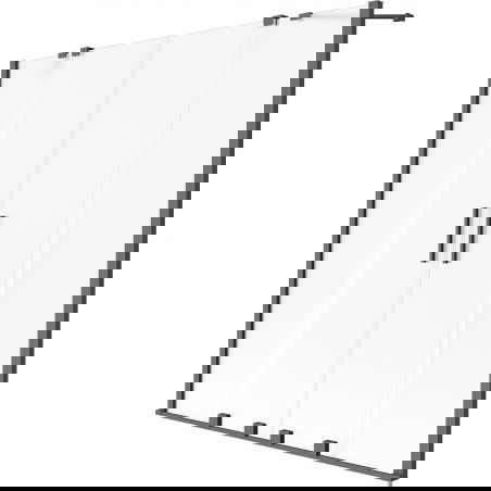 Mexen Velar Duo resguardo de banho com 2 painéis deslizantes 160 x 150 cm, fosco, gun metal - 896-160-000-32-95