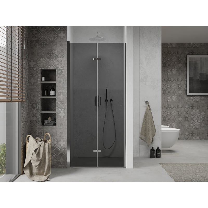 Mexen Lima sklopiva tuš vrata 100 cm, grafit, krom - 856-100-000-01-40